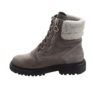 Moncler Suede Lace-Up Combat/Ankle Boot